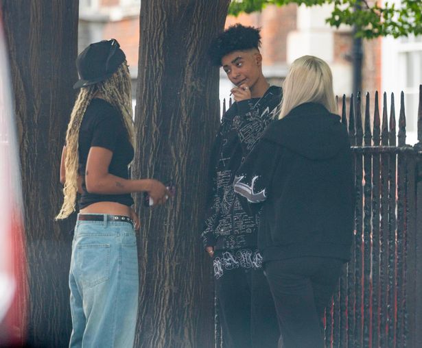 Phoenix Chi spotted outside a London hotel one day after Mel B's wedding