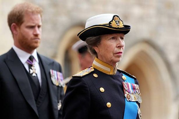 Princess Anne, Princess Royal at the committal service at St George's Chapel, Windsor Castle, following the Queen's state funeral at Westminster Abbey
