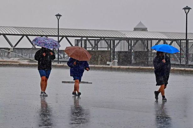 Rain on the Liverpool waterfront