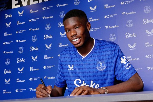 Thierno Barry completed his transfer to Everton this week as his rapid rise continues 