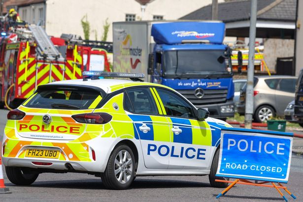 File image of police road closure