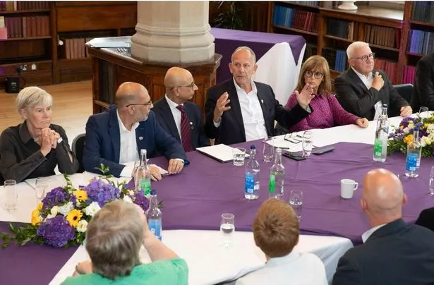 Members of the Muslim and Jewish communities in Greater Manchester sign a joint declaration alongside civic dignitaries. University of Manchester. July 28, 2025