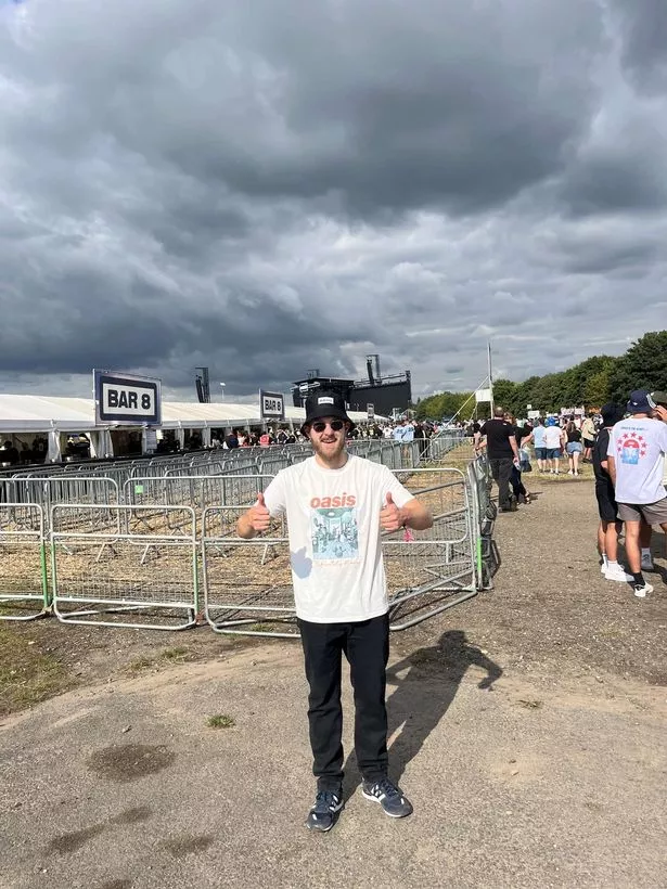 Lewis at the Oasis show on Wednesday night 