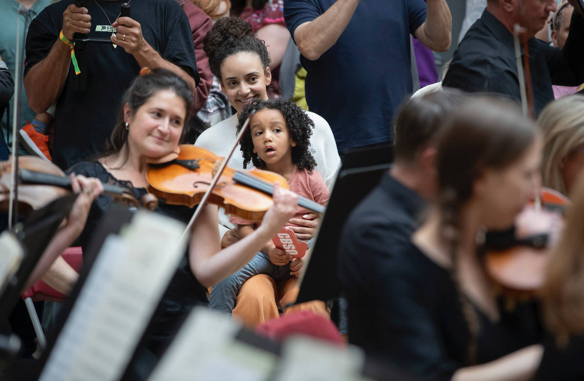 The CBSO performing in the Bullring, Birmingham.