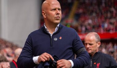 LIVERPOOL, ENGLAND - Sunday, April 13, 2025: Liverpool's head coach Arne Slot before the FA Premier League match between Liverpool FC and West Ham United FC at Anfield. Liverpool won 2-1. (Photo by David Rawcliffe/Propaganda)