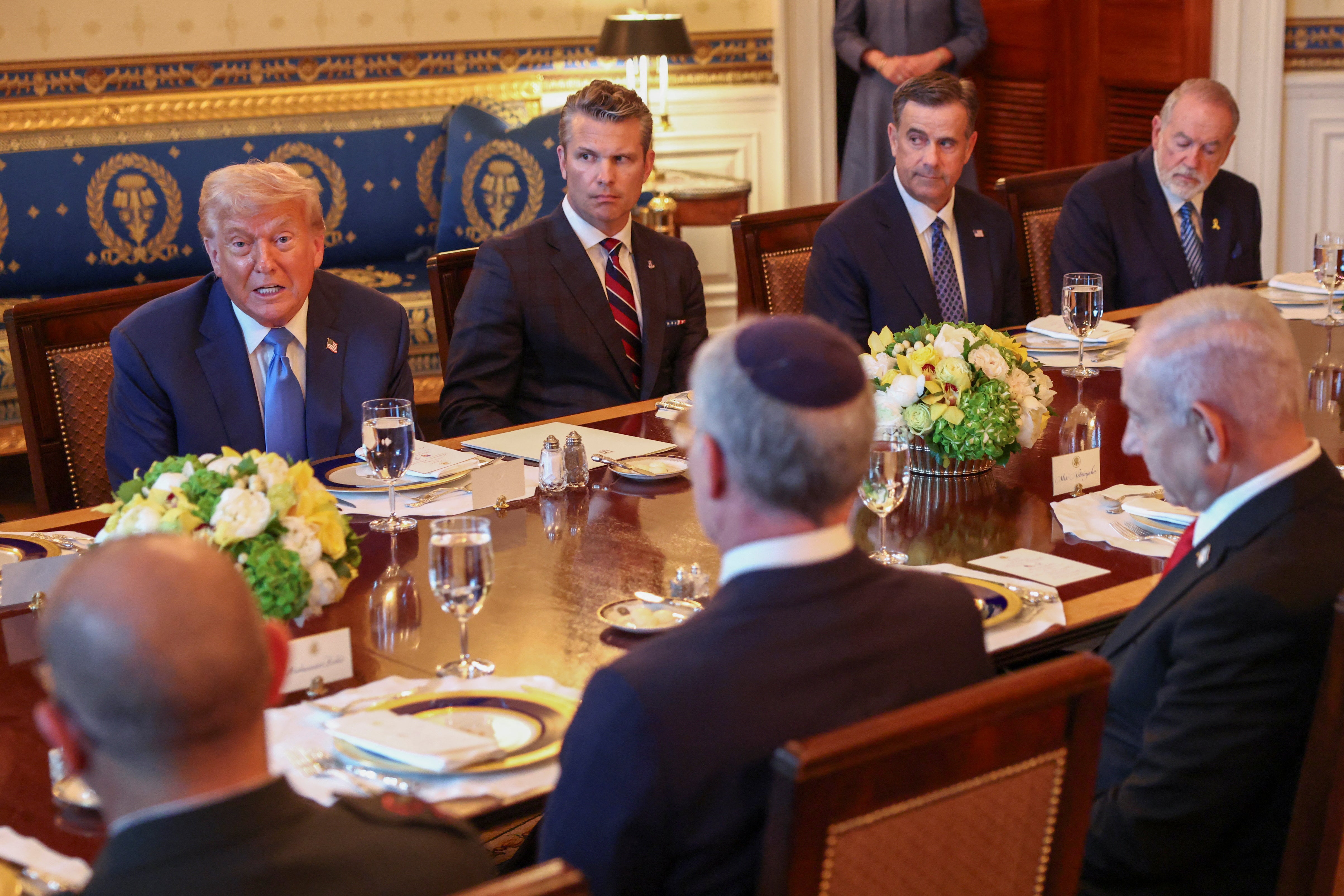 Hegseth sat beside Trump at the White House dinner for Benjamin Netanyahu on Tuesday evening