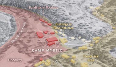 Texas Floods Analysis Shows Camp Mystic Cabins in Hazard Zones