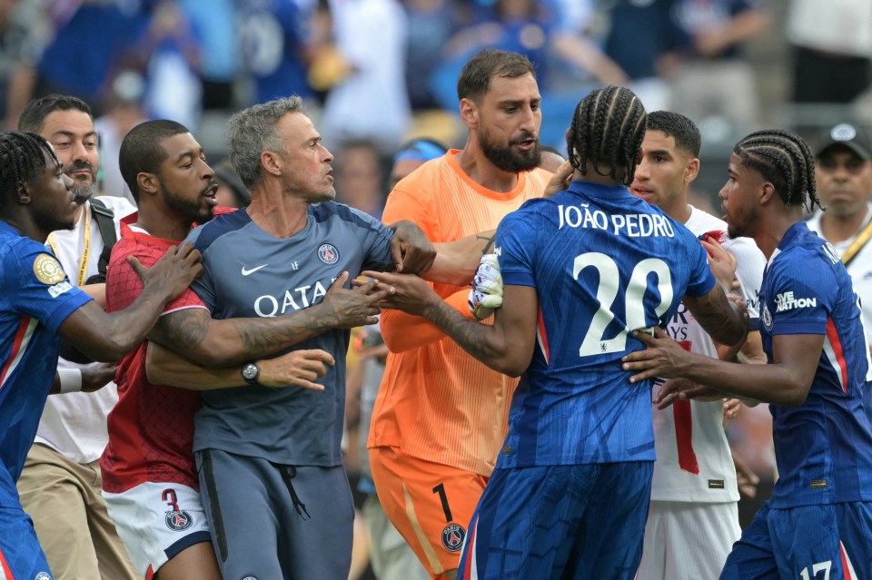 Things descended into chaos after the final whistle