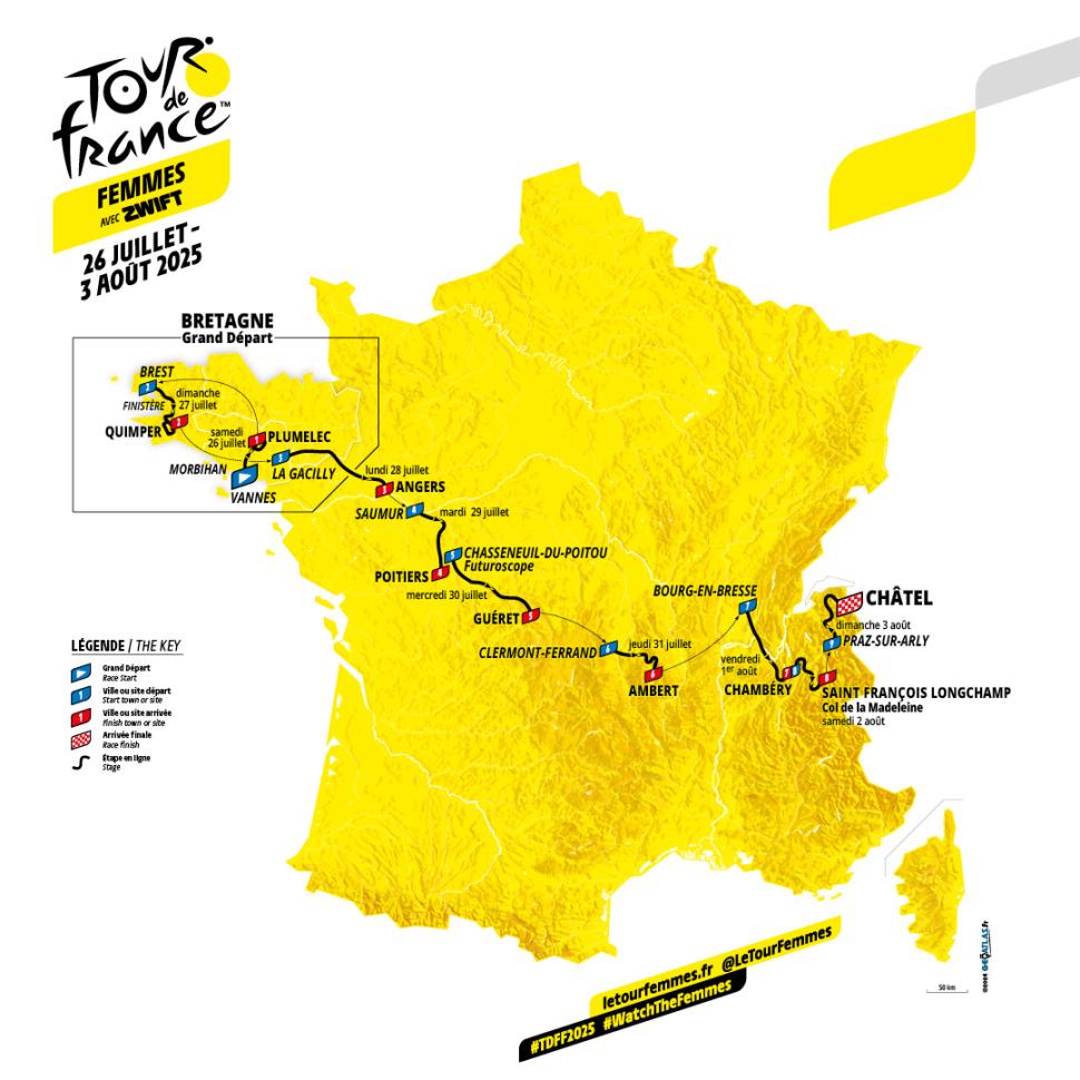 2025 Tour de France Femmes route