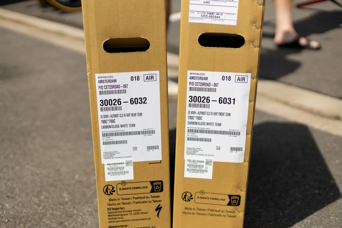 Roval Alpinist CLX III boxes at the 2025 Tour de France