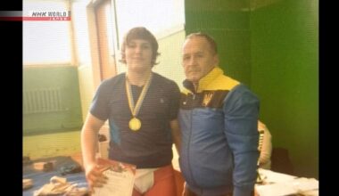 Ukrainian sumo wrestler Aonishiki cheered on from hometown