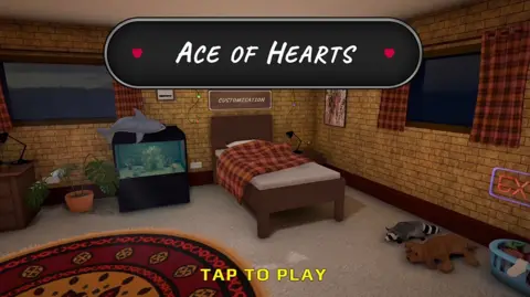 Graham Smith/Falmouth University A still from a video game shows a digital version of a typical teenager's bedroom