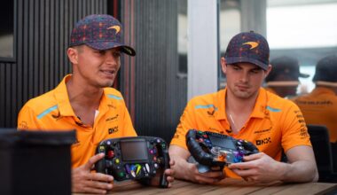 Pato OWard and Lando Norris at McLaren in 2024