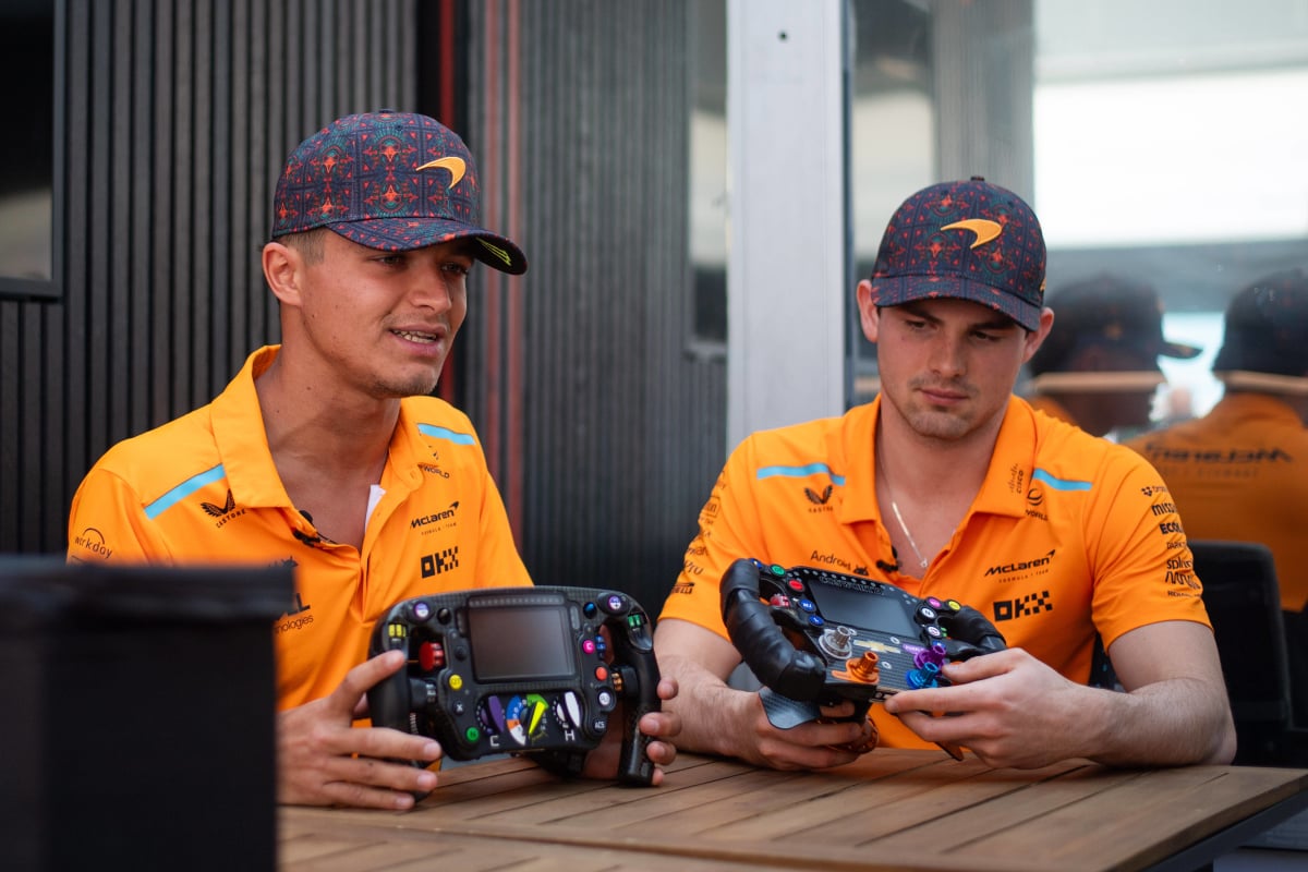 Pato OWard and Lando Norris at McLaren in 2024