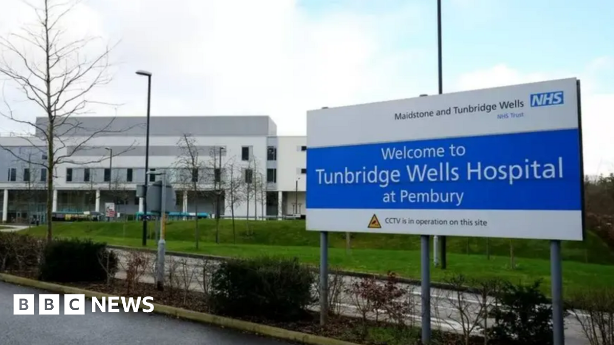 A sign outside reads 'welcome to Tunbridge Wells Hospital at Pembury'