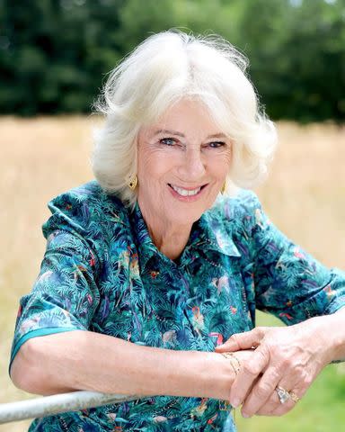 Chris Jackson/Getty Queen Camilla's 78th birthday photo, taken in the gardens of Ray Mill House