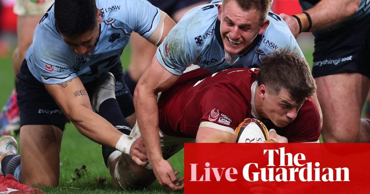 NSW Waratahs v British & Irish Lions: rugby union tour match – live | British & Irish Lions