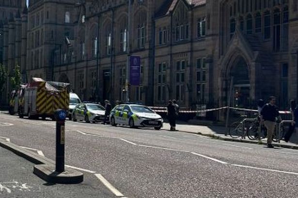 Police, paramedics and fire crews attended the incident at the Manchester Museum