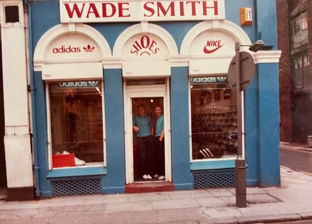 Employees Chris Lee and Phil Armorgie outside Wade Smith, Slater Street, Liverpool