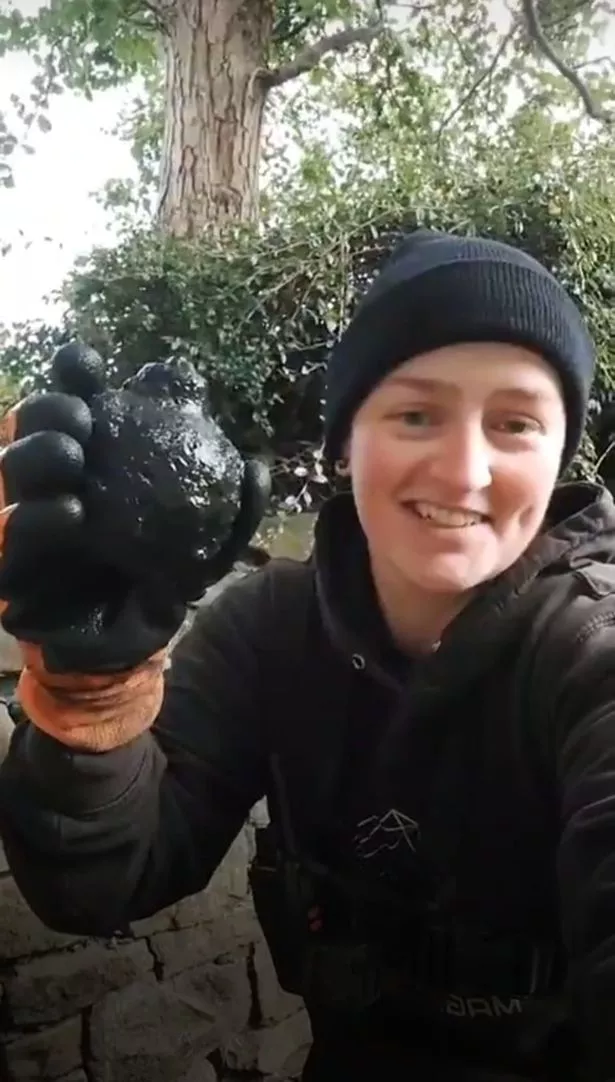 Sophie says she has found several grenades during her magnet fishing adventures