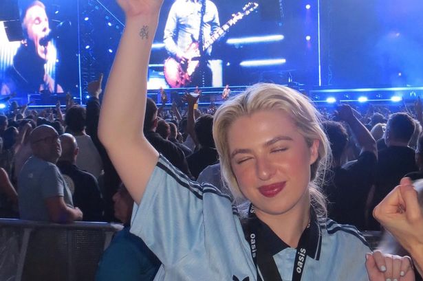 Noel Gallagher's daughter Anais at Oasis gig