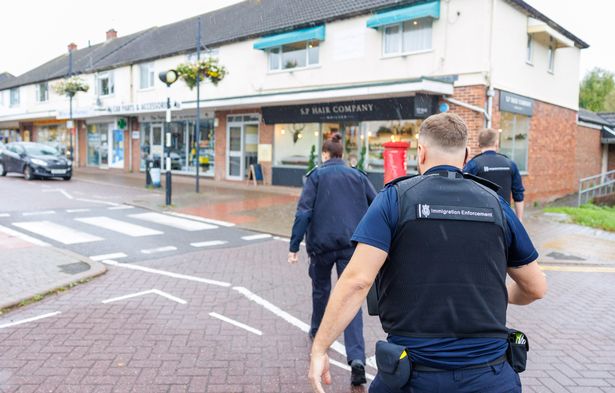 Home Office  Imigration Enforcement officers raid Indian Restaurant Posh Spice in Nailsea, North Somerset,