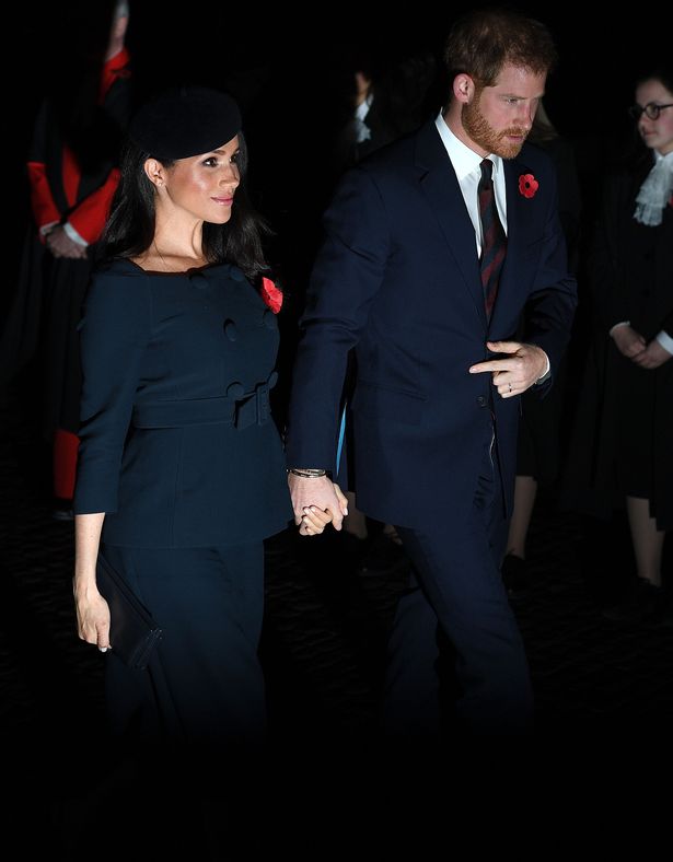 Duke of Sussex and Meghan, Duchess of Sussex attend a service marking the centenary of WW1 armistice at Westminster Abbey