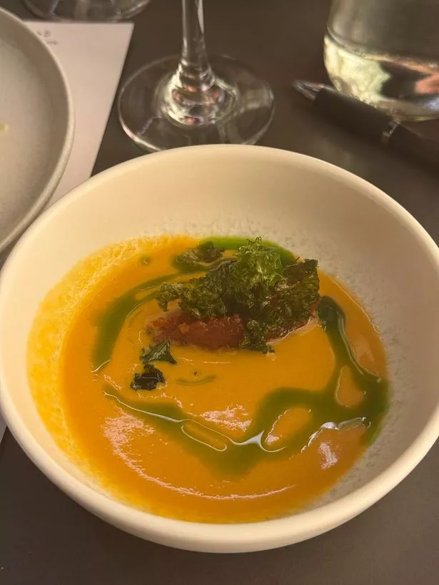 One of the courses in the restaurant