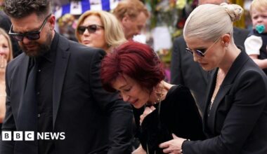 The family of Ozzy Osbourne (left to right) Jack Osbourne, Sharon Osbourne and Kelly Osbourne