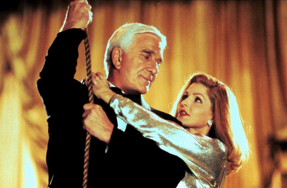 Leslie Nielsen and Priscilla Presley in Naked Gun 33 1/3: The Final Insult.