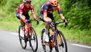 QUIMPER , FRANCE - JULY 27: Thalita De Jong of Netherlands and Team Human Powered Health competes during the 4th Tour de France Femmes 2025, Stage 2 a 110.4km stage from Brest to Quimper / #UCIWWT / on July 27, 2025 in Quimper, France. (Photo by Szymon Gruchalski/Getty Images)