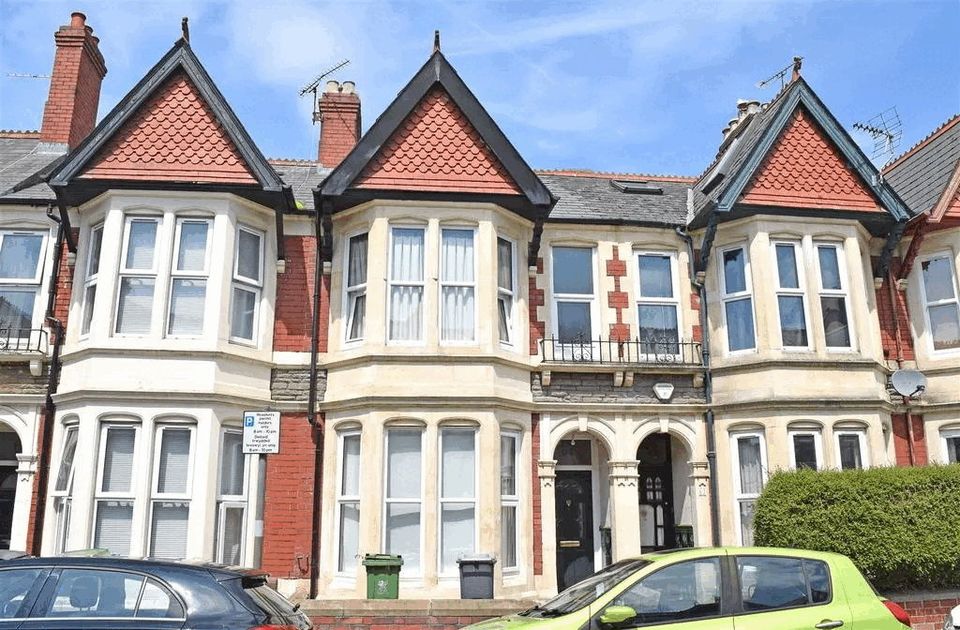 The three-bed terraced home at Heathfield Road, Heath/Gabalfa, Cardiff, Wales.