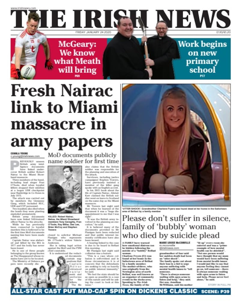 A report in the Irish News in 2020