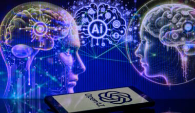 The OpenAI logo is being displayed on a smartphone with an AI brain visible in the background, in this photo illustration taken in Brussels, Belgium, on January 2, 2024. (Photo illustration by Jonathan Raa/NurPhoto via Getty Images)