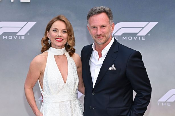 Geri and Christian Horner at the premiere of F1 The Movie