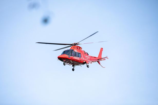 A Northern Ireland Air Ambulance helicopter 