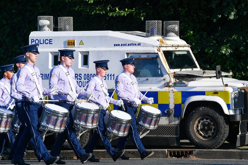 The Annual Somme Parade passing through East Belfast on Monday Evening.  Photo - Andrew McCarroll/ Pacemaker Press