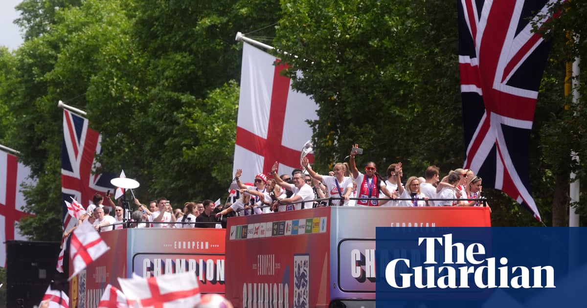 ‘Lionesses hear the roar’: 65,000 England fans celebrate Euros win in London | England women's football team