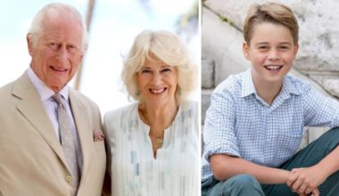 King Charles, Queen Camilla make cheerful appearance on George’s birthday