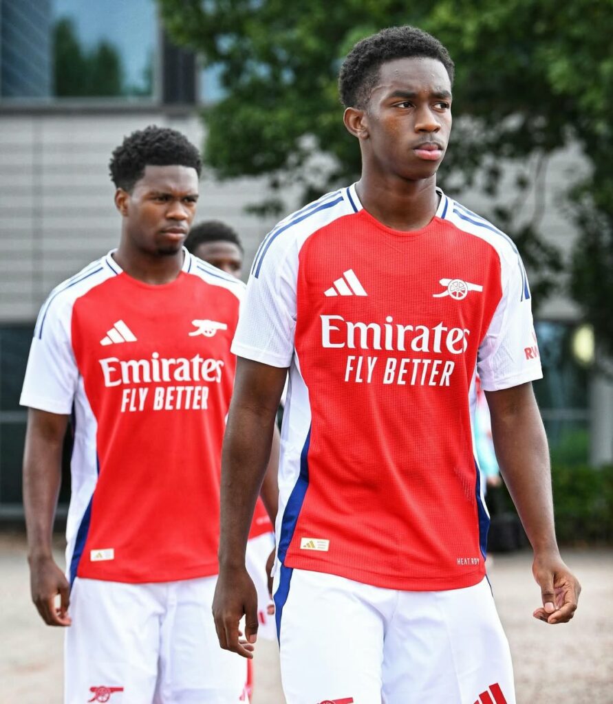 Reece Clairmont playing for Arsenal (Photo via Clairmont on Instagram)