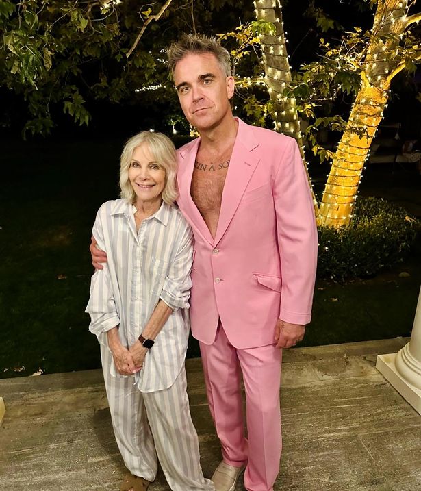 Robbie Williams and his mother-in-law Gwen Field.