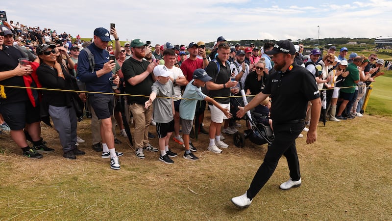 Shane Lowry walks to the 18th. Photograph: Ben Brady/Inpho