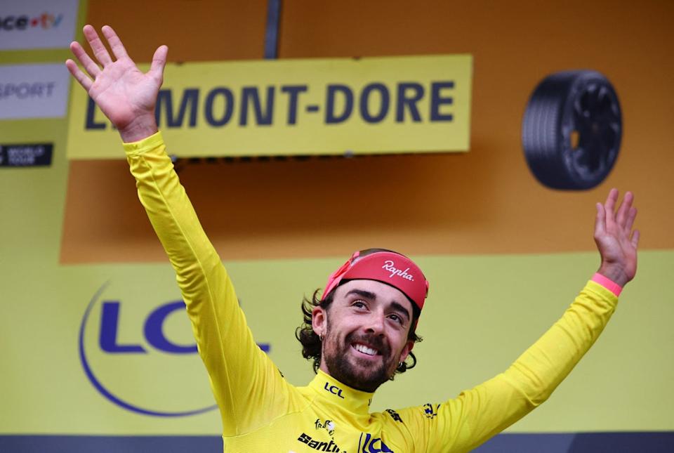 Ben Healy leads the Tour de France after stage 10 (REUTERS)