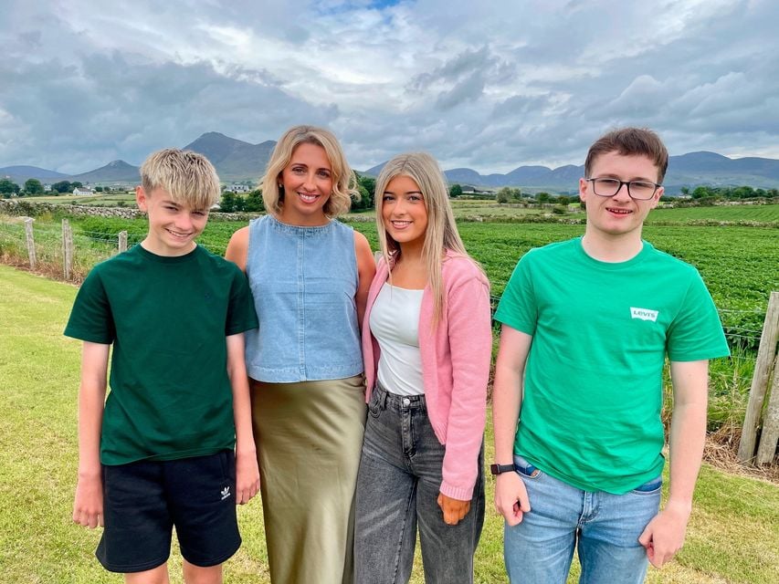 Kirstie with her children Ollie, Amber-Rose & Ben.