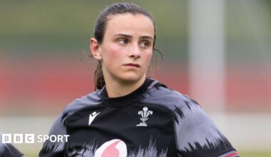 Branwen Metcalfe during a Wales training session