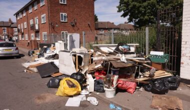 Birmingham locals forced into road to avoid mountain of stinking fly-tipped household waste