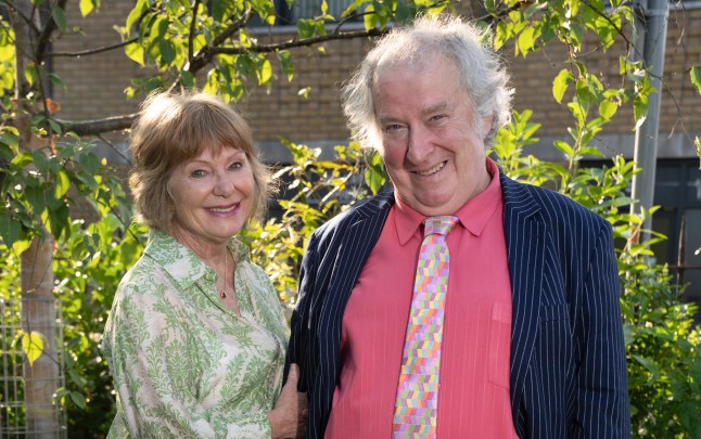 Nigel and Julie Bates smiling in EastEnders