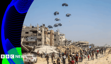 BBC Verify Live: Tracking aid in Gaza and analysing Trump’s trade deals