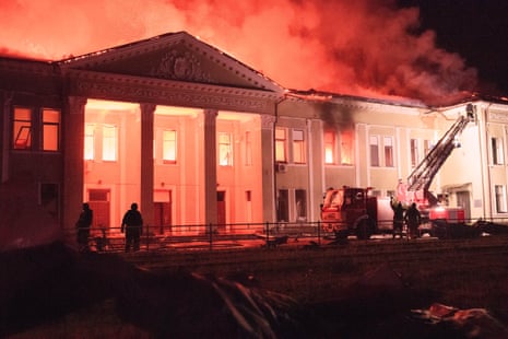 A Russian drone attack hit Kharkiv, the second-largest city in Ukraine.