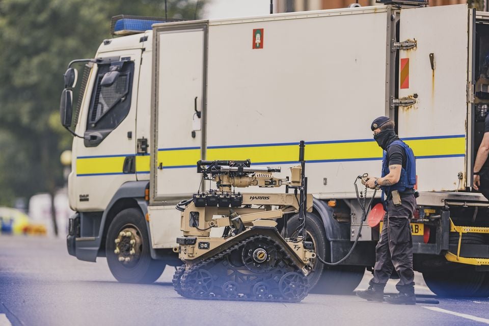 Emergency services at the scene of a security alert on the Crumlin Road in North Belfast on July 24th 2025 (Photo by Kevin Scott)